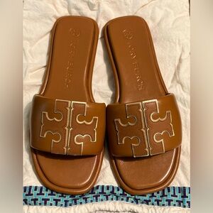 Tory Burch Double T Sport Slides/Sandals